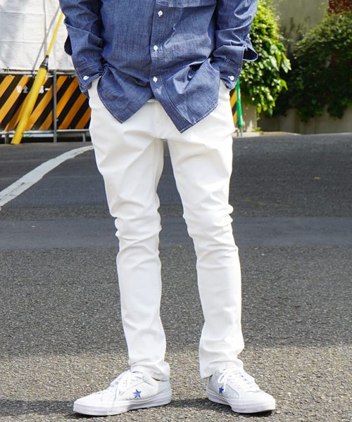 BEN DAVIS（ベンデイビス） パンツ HEY SLIM WHITE メンズ : ZOZOTOWN