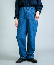なお☆様 新品 omnigod 定価1.6万 綿100% ワイドデニムパンツ L OMNIGOD ジーンズ デニム デニムパンツ 「OMNIGOD womens