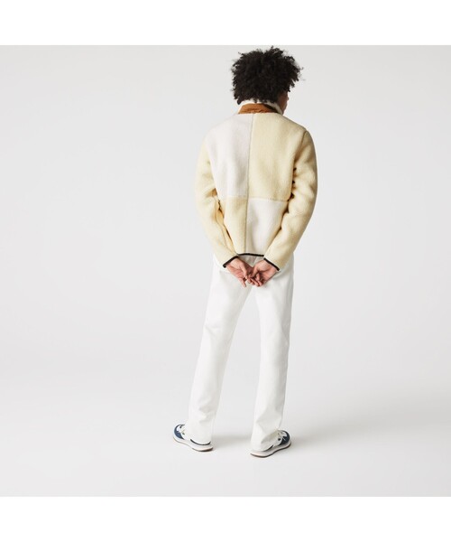 ジャケット ブルゾン LACOSTE L!VEパネル配色フリースジャケット