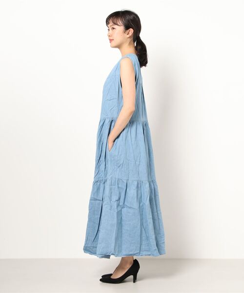 ②2wayデニムティアードワンピース/スカート　M-L REDYAZEL（レディアゼル）の「デニムティアードワンピース