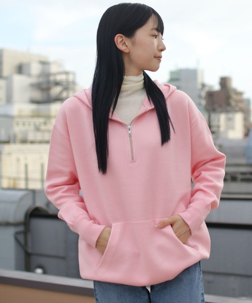 パーカー MEYAME/メヤメ　ハーフジップニットフーディー　HALF ZIP KNIT HOODIE MEYAME/メヤメ　ハーフジップニットフーディー　HALF ZIP KNIT