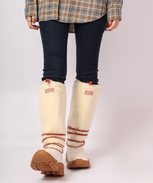 HUNTER ブーツ WANDERER TALL SHERPA SNOW BOOT ワンダラー