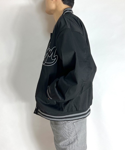 【BLUE JAYS】ビックロゴ 刺繍 スタジャン BEATJIVE ブルゾン アウター フェルト刺繍 スタジアムジャンパー