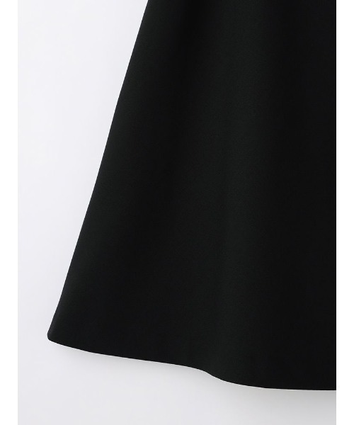 スカート シルク混リクルートスーツ　フレアスカート　無地　ブラック | Perfect Suit FActory | 05