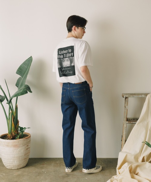 tシャツ +81BRANCA/ハチイチブランカ John Lennon sign＆photo big tee Tシャツ グラフィックＴシャツ レディー セール】+81BRANCA/ハチイチブランカ John Lennon sign&photo