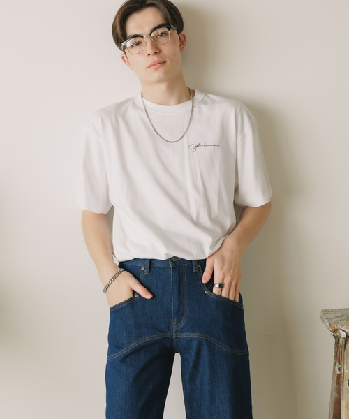 tシャツ +81BRANCA/ハチイチブランカ John Lennon sign＆photo big tee Tシャツ グラフィックＴシャツ レディー 81BRANCA tシャツ +81BRANCA/ハチイチブランカ John Lennon