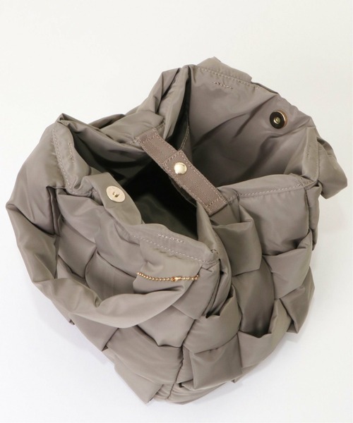 レディース　ベージュ 編み込みトートバッグ 店舗人気】編み込みトートバッグ | Leilian plus house (Women/大きい