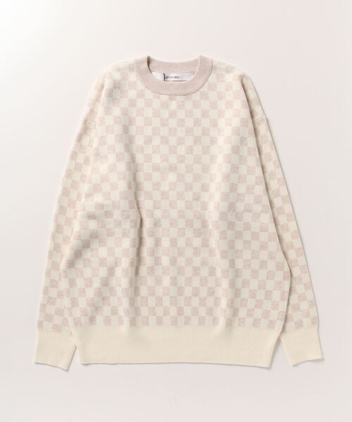 ニット セーター CHECKER PATERN BIG KNIT レディース ニット セーター CHECKER PATERN BIG KNIT レディース