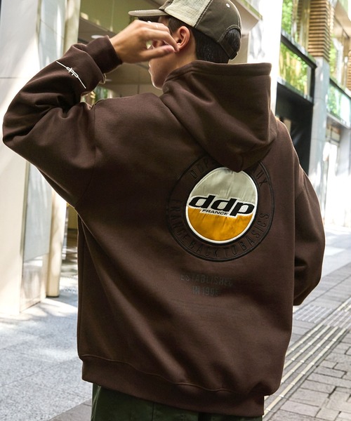 ddp（ディーディーピー） パーカー 別注 サークルロゴ刺繍 