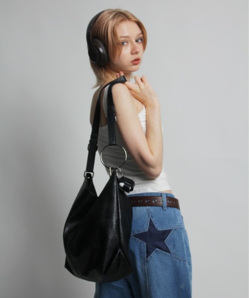 【Juicy Couture】フェイクレザートートバッグ ピンク 関税込み バイカラーフェイクレザートートBAG | AND ON JIONE STORE