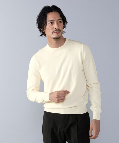 GRAN SASSO 12ゲージソフトコットンS/Sクルーネックニット GRAN SASSO（グランサッソ）12ゲージソフトコットンソリッド