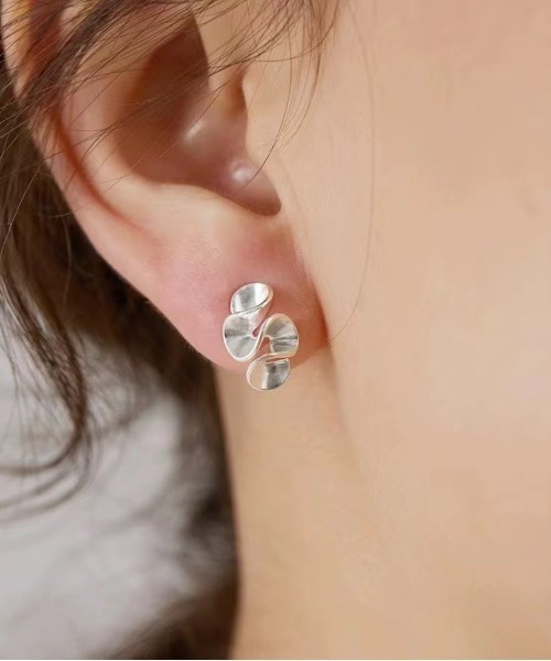 ピアス YUKA(^^) シルバーピアス キュービックジルコニア 四角[品番：YUKA0007213