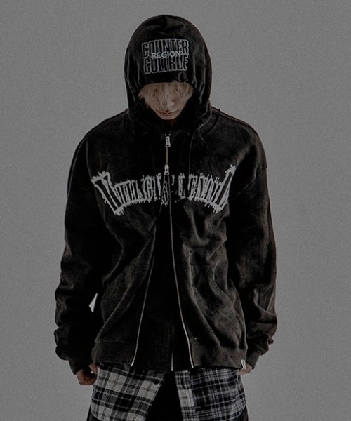 REGION パーカー 「 RESURRECTION13」Hand Dyed Printing Hood