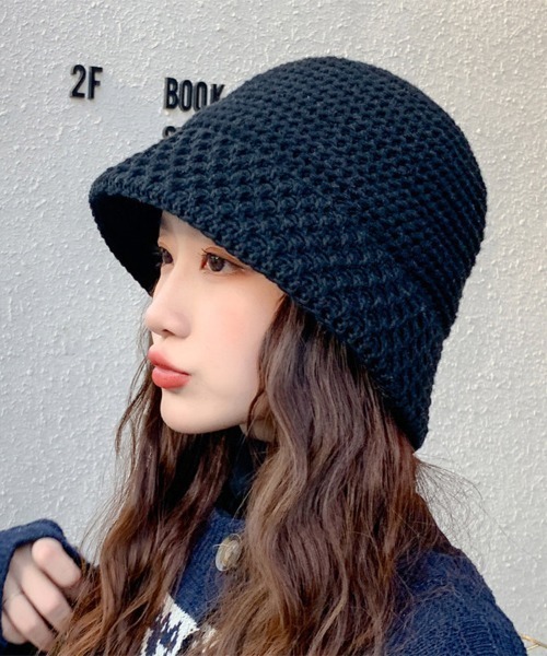 帽子 ハット ワッフル編みバケットハット レディース : ZOZOTOWN Yahoo