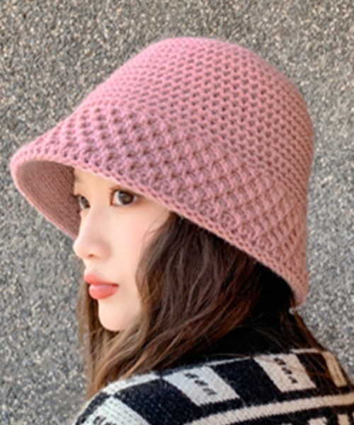 帽子 ハット ワッフル編みバケットハット レディース : ZOZOTOWN