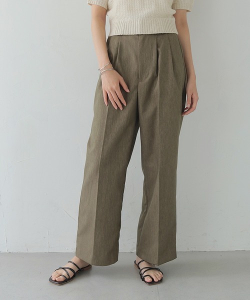 CLEIO（クレイオ） スラックス パンツ 「CLEIO」セミワイドタック