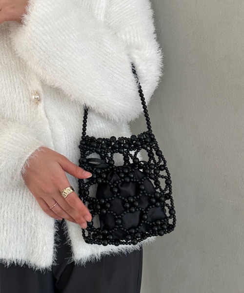 ハンドバッグ 2WAYビーズミニバッグ パーティーバッグ : ZOZOTOWN