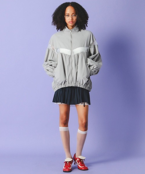 レース付きジャンパー・ブルゾン FOREVER21 ブルゾン アウター 「2025SS」レースライントラック