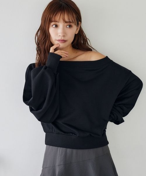 トレーナー スウェット 「WEB限定カラーあり」UVワンショルスウェットプルオーバー レディース SNIDEL トレーナー スウェット 「WEB限定カラーあり」UV