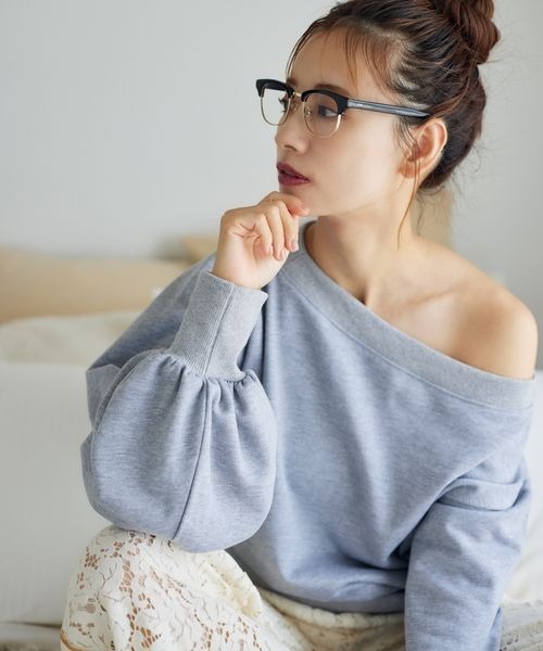 トレーナー スウェット 「WEB限定カラーあり」UVワンショルスウェットプルオーバー レディース SNIDEL トレーナー スウェット 「WEB限定カラーあり」UV