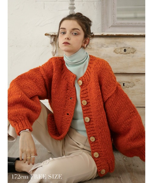 ニット セーター handmade knit cardigan レディース