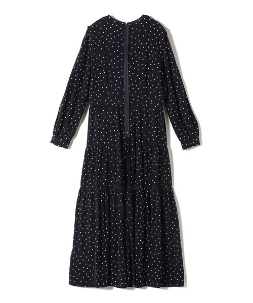 美品❣️完売❣️ドットプリントワンピース セール】 ドットプリント Vネックマーメイドワンピース （ロング