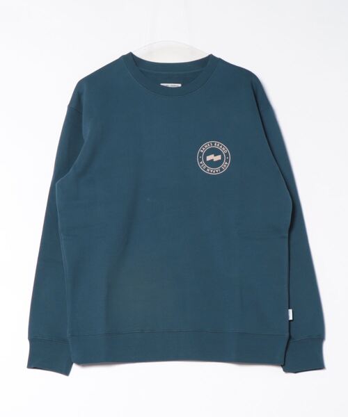 【未使用】BANKS バンクス HEART RINGS FLEECE トレーナー ロゴ プリント S スモーク ブルー AFL0231 メンズ BANKS（バンクス） トレーナー スウェット メンズ レディース