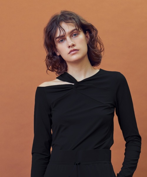 tシャツ Julier エコシーベア天stアシメロングスリーブプルオーバー レディース