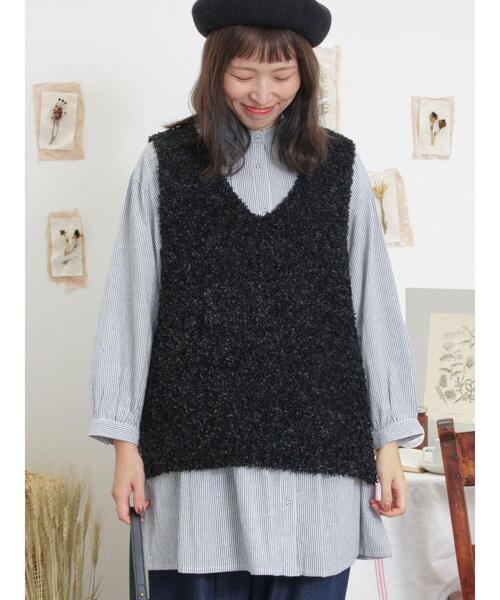 Samansa Mos2（サマンサモスモス） ベスト ジレ ファンシーヤーンV