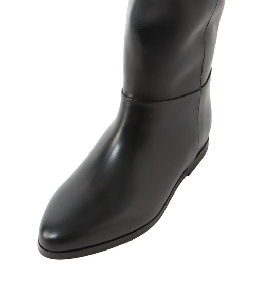 【美品】CORSO ROMA9 セミスクエア　ワイドシャフト　ロングブーツ　38 美品】CORSO ROMA9 セミスクエアワイドシャフトロングブーツ38