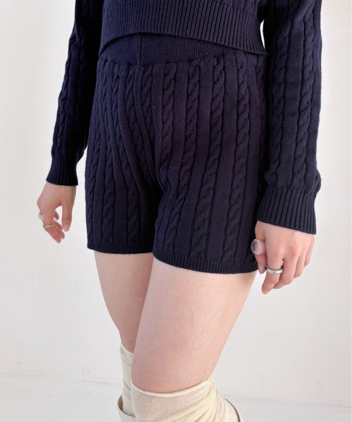 Heather Knit Shorts ニットショートパンツ ブラック