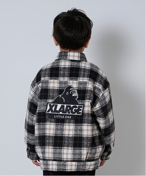 XLARGE KIDS ブルゾン アウター 裏ボアチェックブルゾン キッズ
