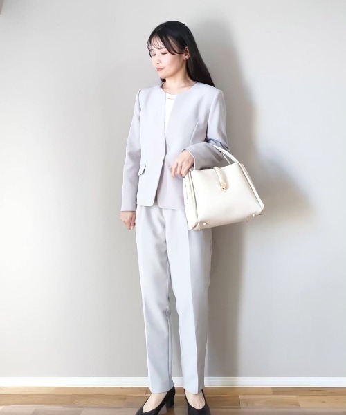 パンツ 「洗濯機で洗える／セットアップ対応」ウォッシャブルテーパードパンツ レディース | IKKA LOUNGE | 09