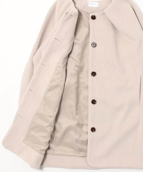 「DOUX ARCHIVES」 ノーカラーコート FREE オレンジ レディース_画像3