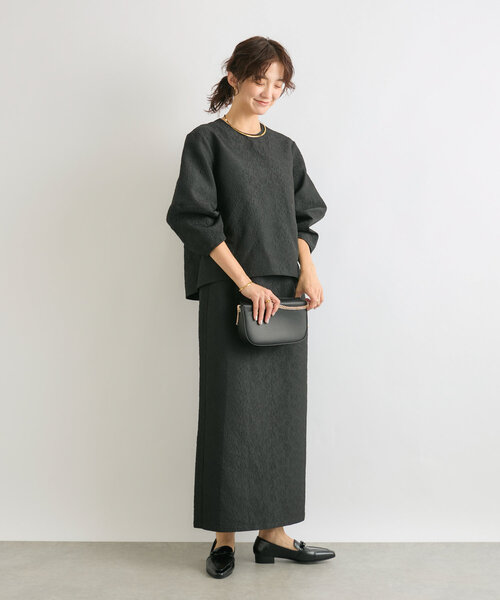 定価14300 新品 RIVE DROITE コットン ジャガードブラウス 黒 定価14300 新品 RIVE DROITE コットン ジャガードブラウス 黒