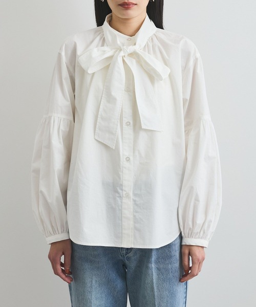 VIS（ビス） ブラウス シャツ 「洗える」アソートボウタイブラウス