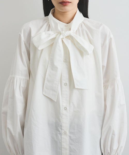 VIS（ビス） ブラウス シャツ 「洗える」アソートボウタイブラウス