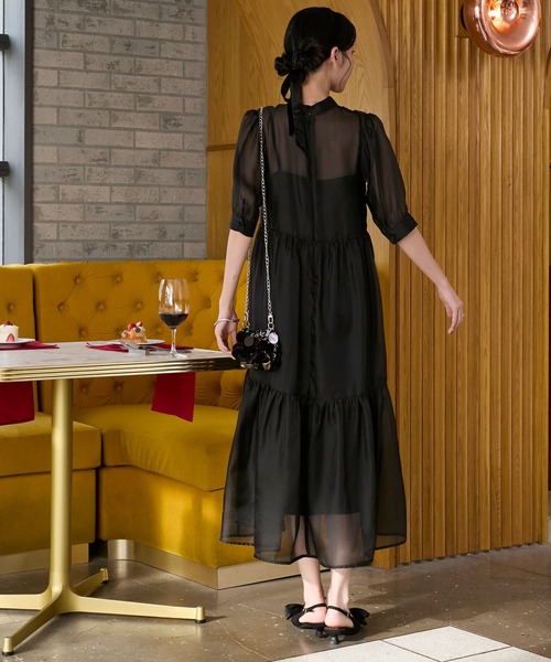 【美品】デイジーリンフォクシー 切り替えワンピース ドレス ティアード チュール 美品✨デイジーリンフォクシー 切り替えワンピース ドレス ティアード