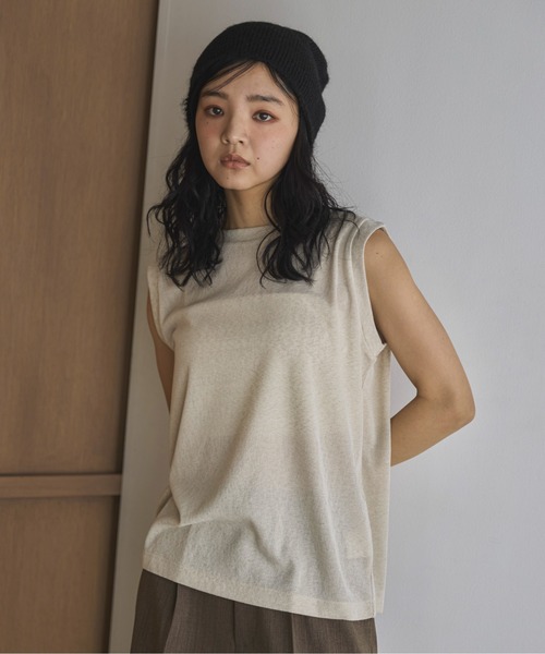 feepur タンクトップ ノースリーブ スラブシアータンクトップ