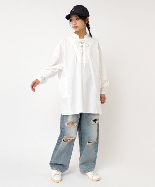 URCH RNA ブラウス シャツ B2865 ARMYチュニックシャツ レディース