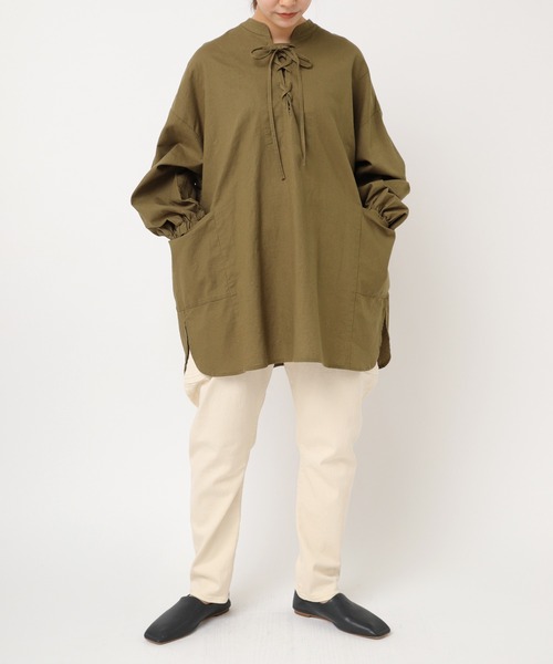 URCH RNA ブラウス シャツ B2865 ARMYチュニックシャツ レディース