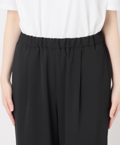 FRAMeWORK パンツ 「手洗い可能」ポリエステルツイルリラックスパンツ  