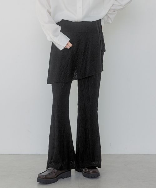 JEANASIS パンツ レーススカートレイヤードパンツ/322640