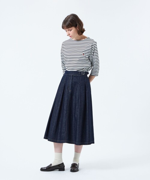 tシャツ バッキンガムベア バスクボーダーTシャツ レディース MACKINTOSH PHILOSOPHY tシャツ バッキンガムベア バスク