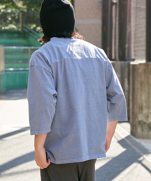 【Goodwear】製品染め7分袖SUPER BIGフットボールTシャツ セール】【Goodwear】製品染め7分袖SUPER BIGフットボールT