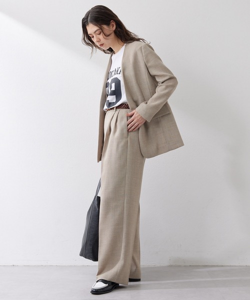 Whim Gazette ジャケット ノーカラージャケット ジュートライク