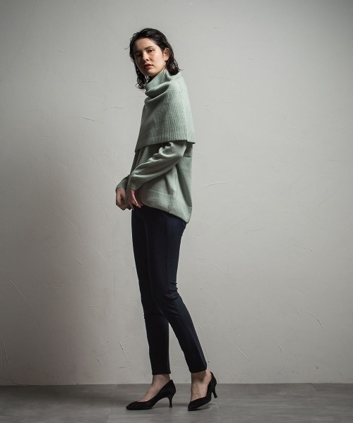 「la.f…」 Vネックニット 9号 グリーン レディース_画像7