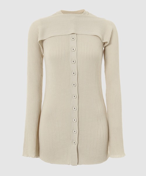 カーディガン 2PIECE CREPE CARDIGAN レディース
