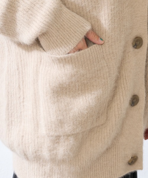 「SHENERY」 ニットカーディガン FREE ベージュ レディース_画像6