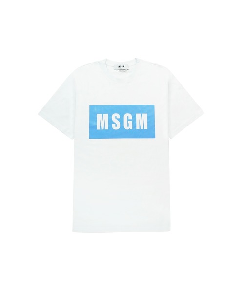 MSGM - レディースMサイズ　★新品【MSGM】BKボックスロゴTシャツ MSGM Tシャツ 半袖 ブラック ボックスロゴ コットン Sサイズ